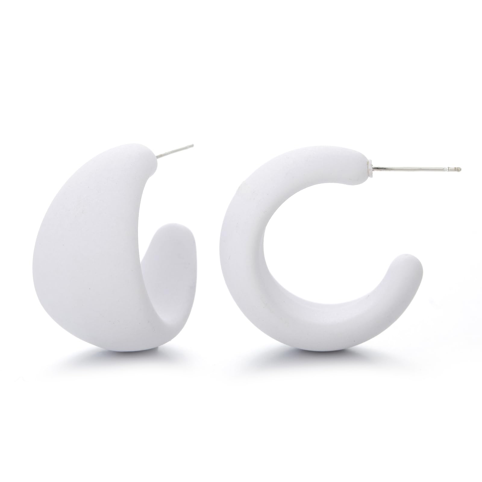Lightweight Acrylic Small Round Hoop Earrings for Women - Candy Color Open Hoop Earrings | Perfect for Everyday Wear, Parties & Gifts