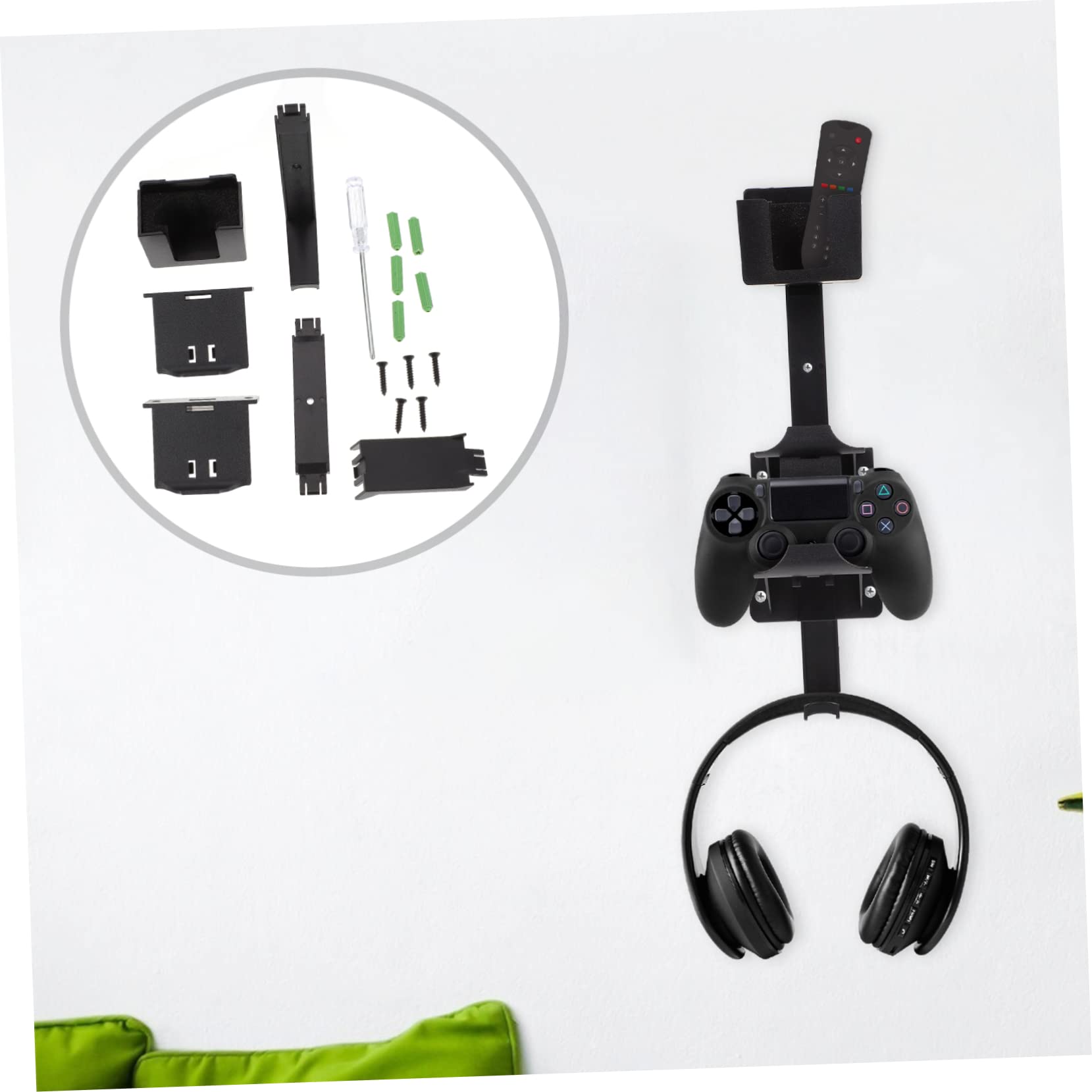 Zerodeko Universal Gaming Headset Stand - Durable ABS Wall Mount Headphone Holder for Home & Office - Perfect for Organizing Headsets on Desks, Walls, and Gaming Stations