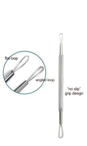 Panache Blackhead & Whitehead Remover Tool with Cotton Rounds - Professional Pore Cleanser for Face, Nose & Skin Care - Perfect for Home Spa & Acne Treatment