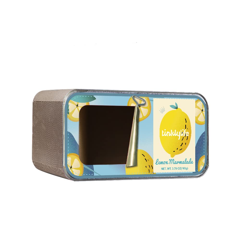 Tinklylife DIY Lemon-Shaped Cat House & Scratcher with Canned Fruit Design - Cozy Pet Bed & Playhouse for Indoor Cats