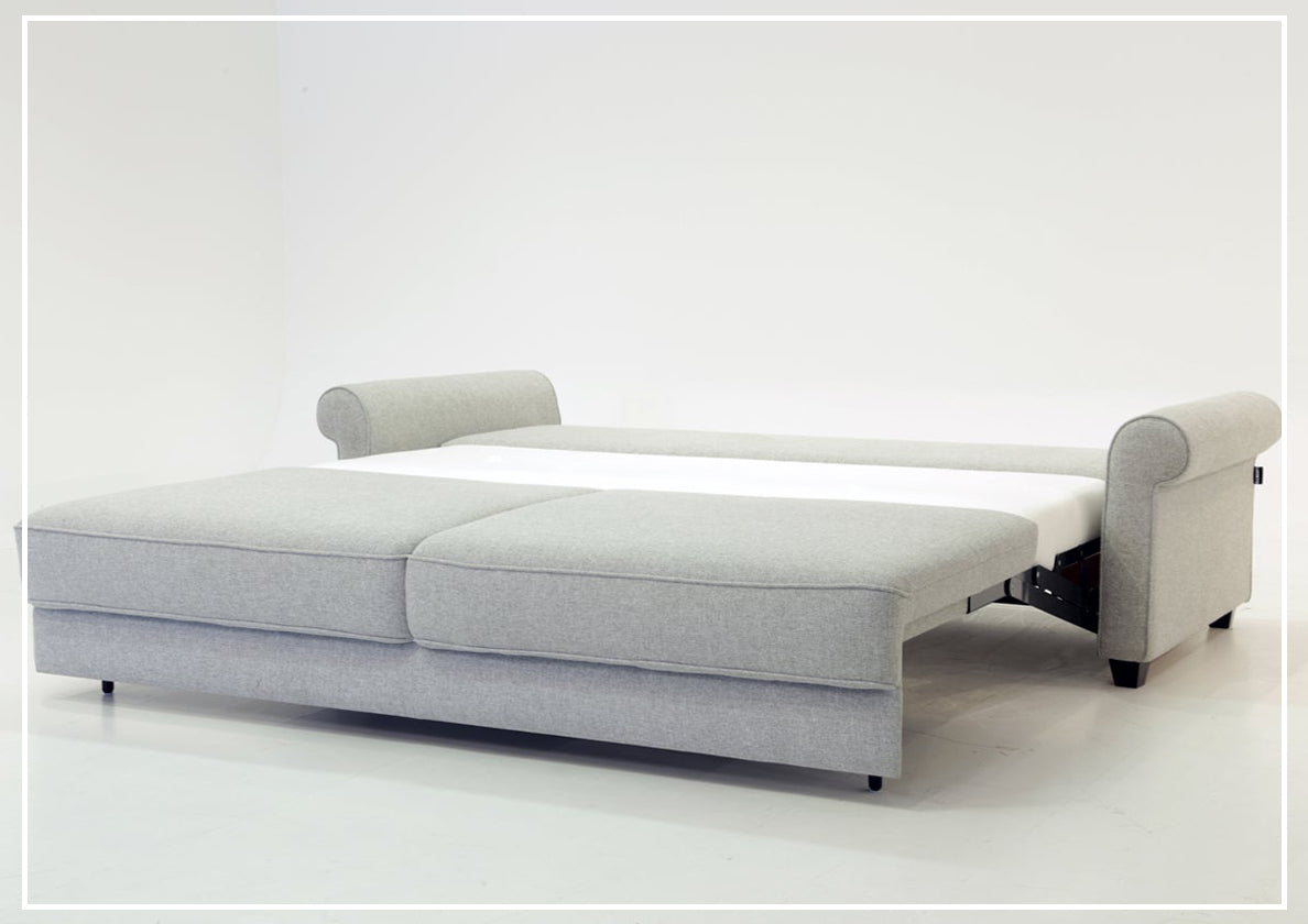 Luonto Casey Fabric Sofa Sleeper - Convertible Sleeper Sofa Bed with Walnut Legs in Multiple Sizes (Queen, Full, Twin) - Perfect for Small Apartments, Guest Rooms & Home Offices