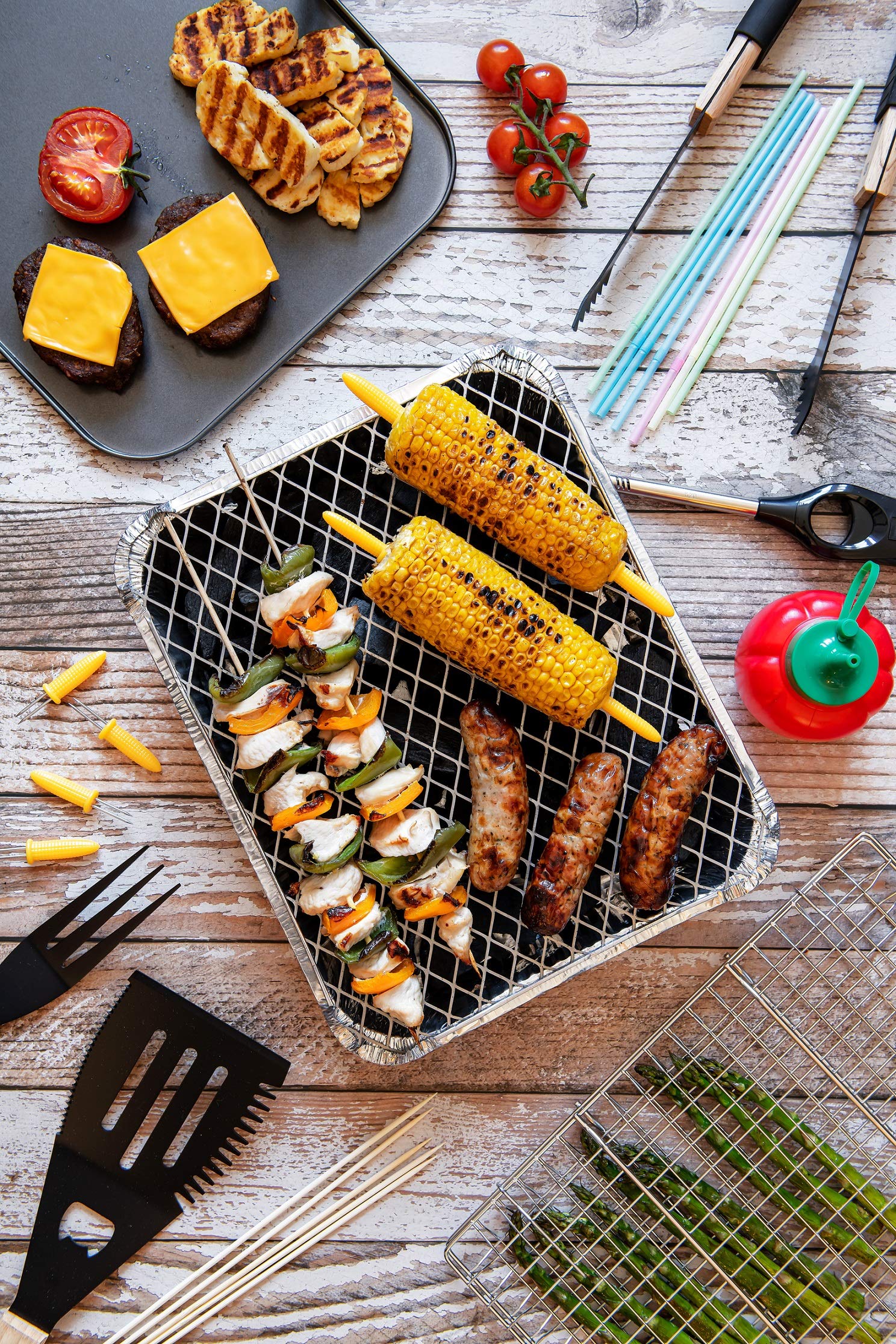 Stainless Steel Corn Cob Forks - Pack of 12 Skewer Style Corn Holders for BBQ, Grilling & Parties | Perfect for Summer Cookouts, Picnics & Buffet Dining