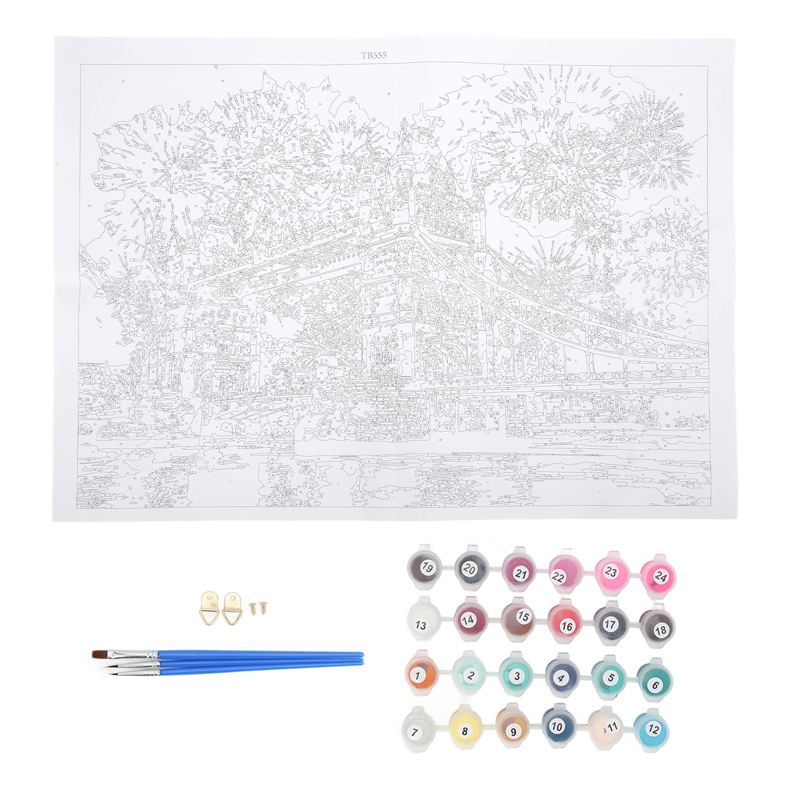 Talany DIY Oil Painting Kit - Paint by Numbers Big Ben Canvas Art for Beginners | Home, Office & Kitchen Wall Decor | Relaxing Hobby & Gift Idea