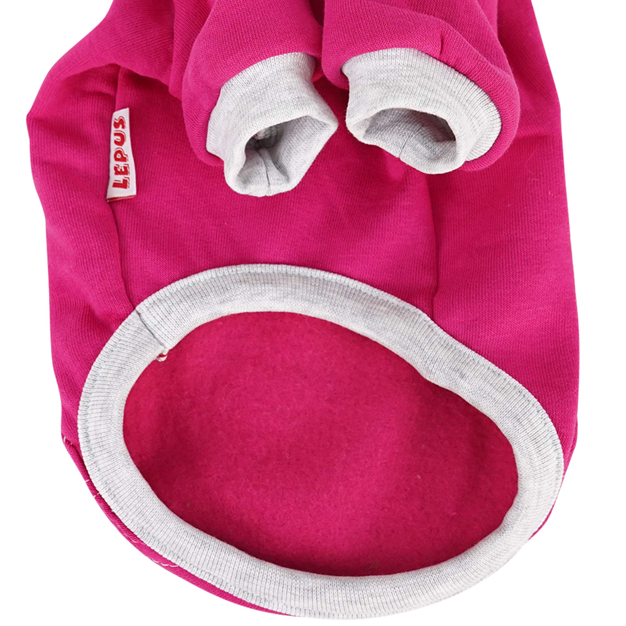 SussexHome Pets XXL Dog Hoodie - Cute Washable Dog Sweater with Full Coverage in Fuchsia - Cozy Winter Outfit for Large Dogs at Home & Outdoor Walks