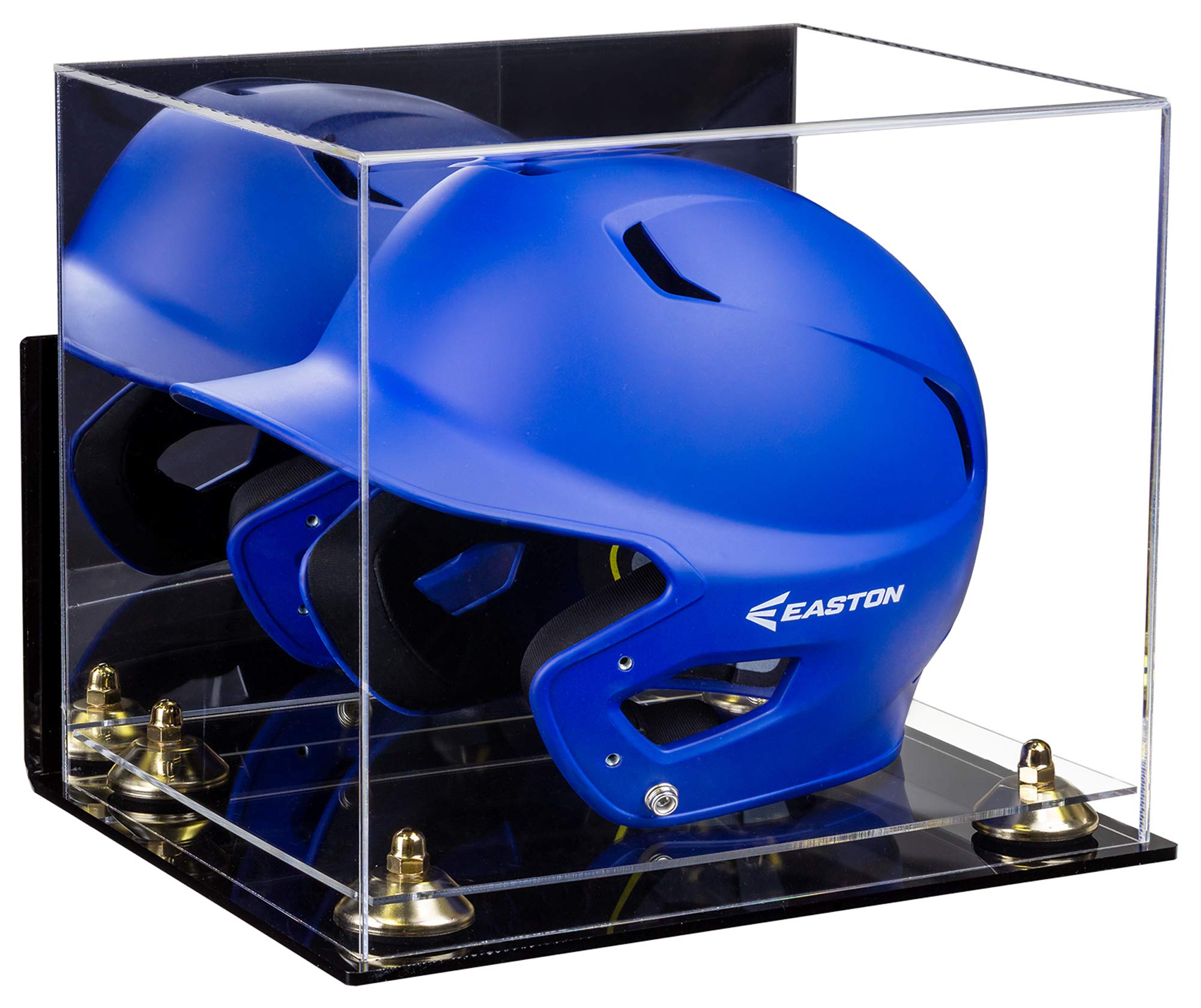 Acrylic Baseball Batting Helmet Display Case - Clear Protective Cover for Collectible Sports Memorabilia - Perfect for Showcasing in Man Cave, Sports Room, or Trophy Display