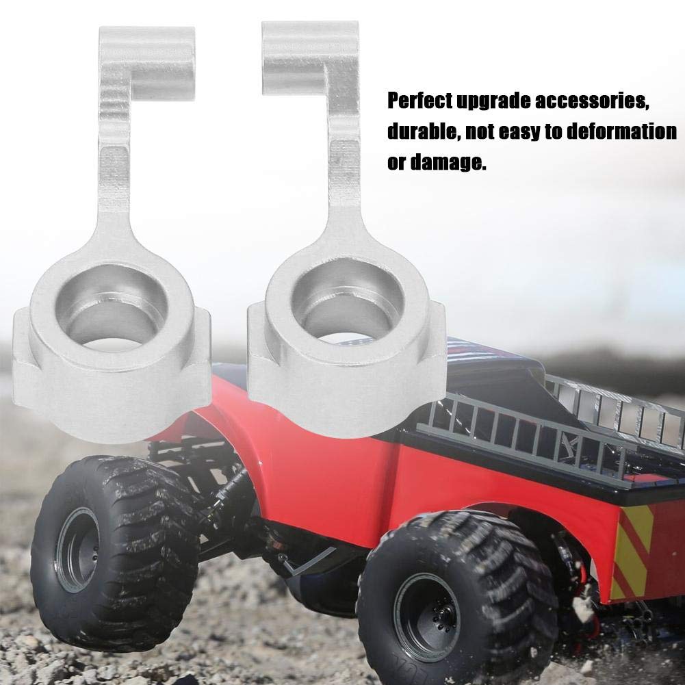 Tbest RC Steering Hub - Aluminum Alloy Steering Wheel Hub Carrier Bracket for ECX Series 2WD 1/10 Scale RC Crawler Cars (Silver) | Left/Right Replacement Part | Durable Off-Road Accessory for Hobby Model Racing & Crawling Scenes