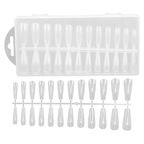 240pcs Clear Acrylic Fake Nails - Long Nail Tips for Professional Salon & Home Manicure | DIY Nail Art, Wedding, Party & Special Occasion Wear
