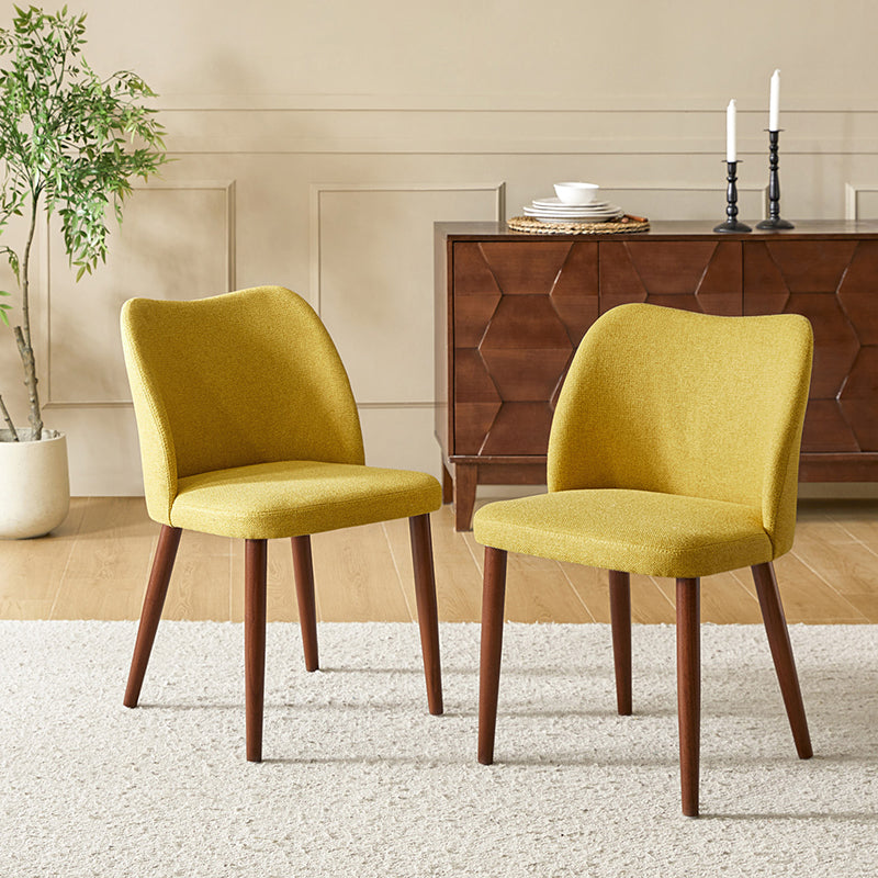 Mid Century Modern Upholstered Dining Chairs - Diana Collection | Stylish Upholstered Side Chairs for Kitchen, Dining Room & Office | Comfortable & Elegant Seating Solution