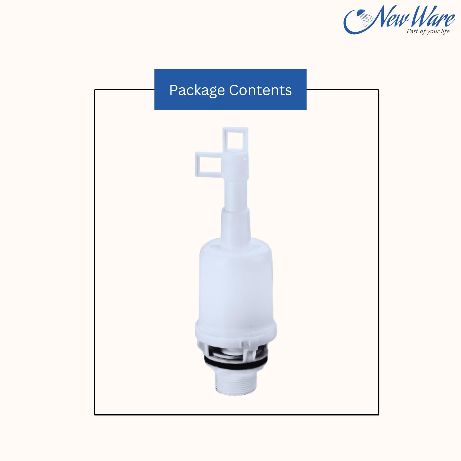 NEW WARE® PVC Syphon Flush Tank - White Water-Saving Toilet Flush Valve for Efficient & Quiet Bathroom Plumbing | Perfect for Home, RV & Commercial Use