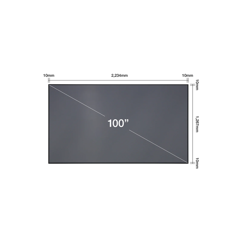 Epson ELPSC35 100-Inch Projector Screen - HD 4K Ready, Matte White for Home Theater, Office Presentations & Outdoor Movie Nights