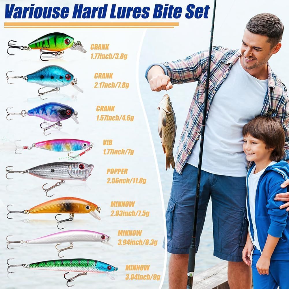 2023 Christmas Fishing Advent Calendar - 24 Days Fishing Tackle & Lures Set for Men, Adult Fishing Lovers | Countdown to Christmas Gift for Anglers | Perfect for Holiday Fishing Trips & Stocking Stuffers