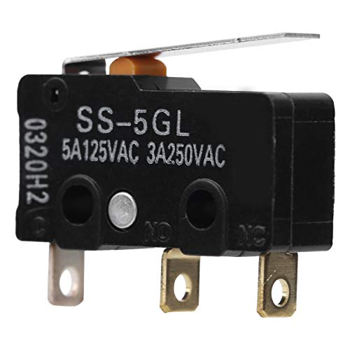 10Pcs Micro Limit Switch for 3D Printer Endstop - RAMPS 1.4 SS-5GL Mini Switches, 125V Rated Voltage - Perfect for CNC Machines, Robotics & DIY Electronics Projects