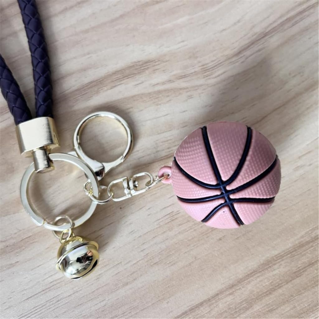 Ldabrye Basketball Keychain - Brown Sports Charm Keyring for Purse, Bag, Backpack & Handbag | Perfect Gift for Basketball Fans & Players