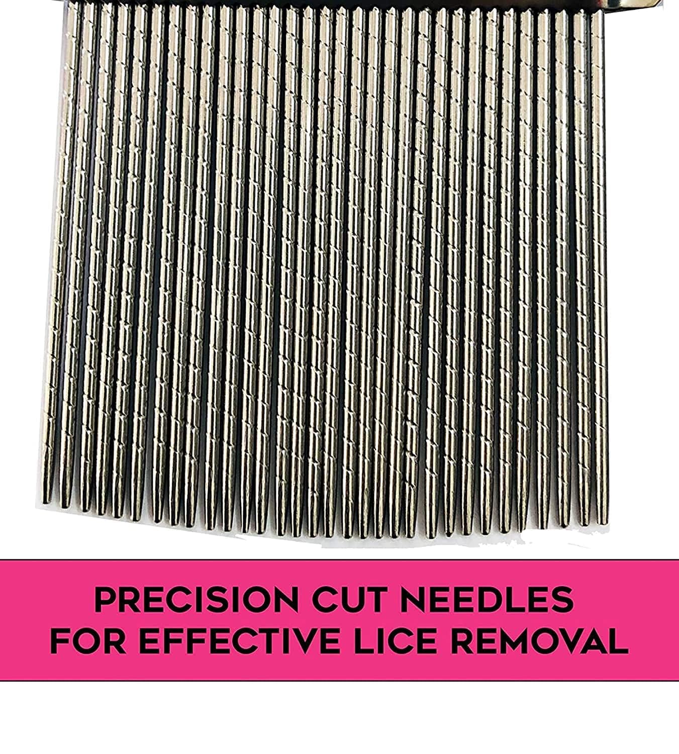 BELLAS Stainless Steel Lice Comb for Head Lice and Egg Removal - Durable Nit Comb for Kids & Adults - Pack of 1 - Perfect for Home, School & Travel Use