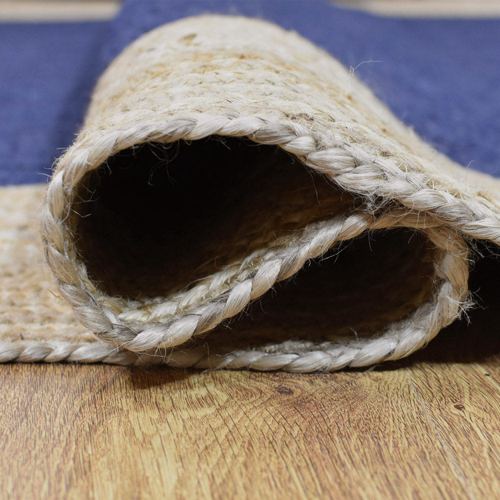 Handwoven Jute Braided Rug - Natural Fiber Floor Mat for Living Room, Bedroom & Boho Home Decor - Eco-Friendly & Durable 5x8 Area Rug
