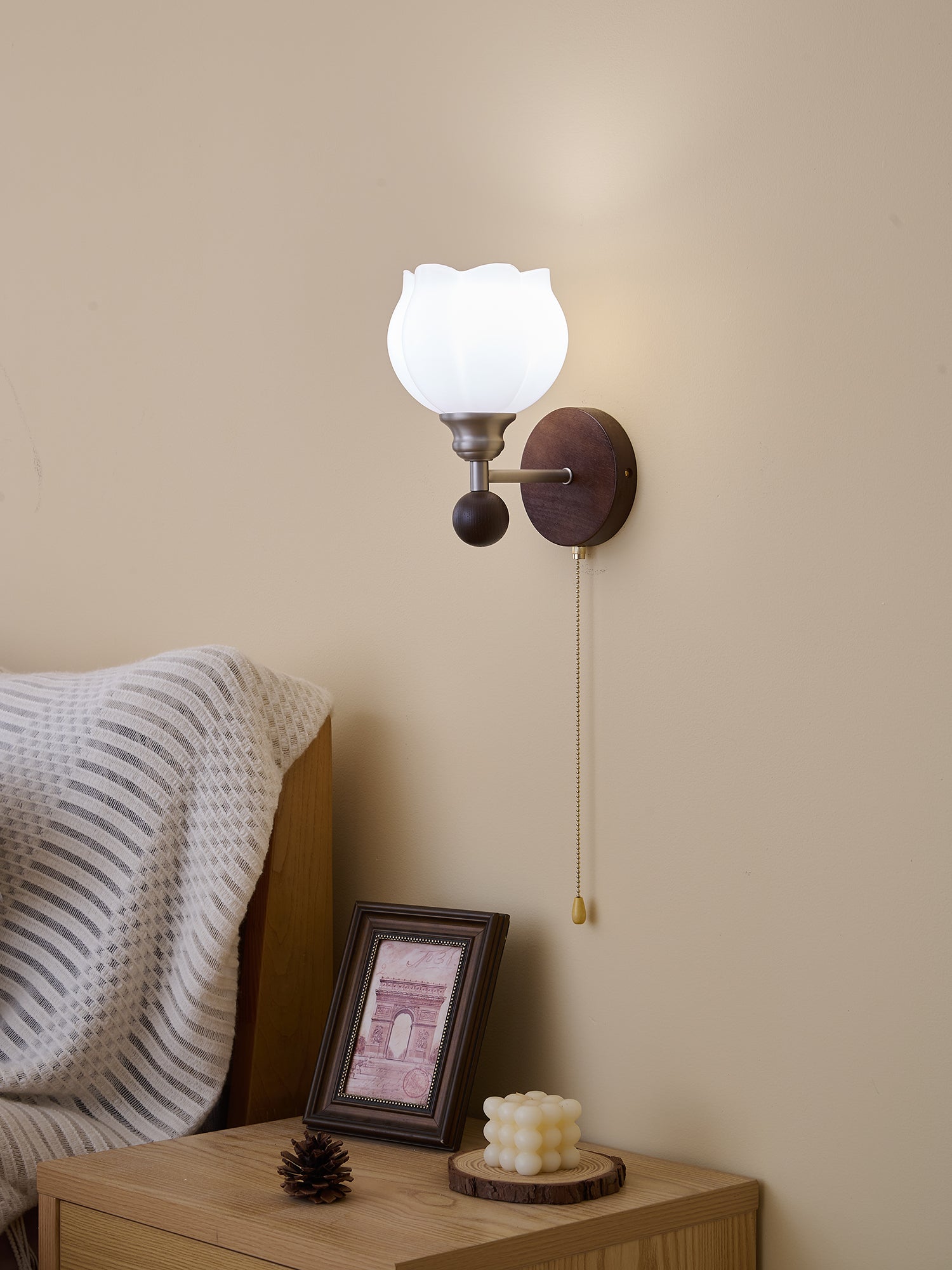 Lucille Wall Lamp - Modern LED Sconce Light Fixture for Bedroom, Living Room & Hallway - Energy Efficient Dimmable Lighting for Home Decor