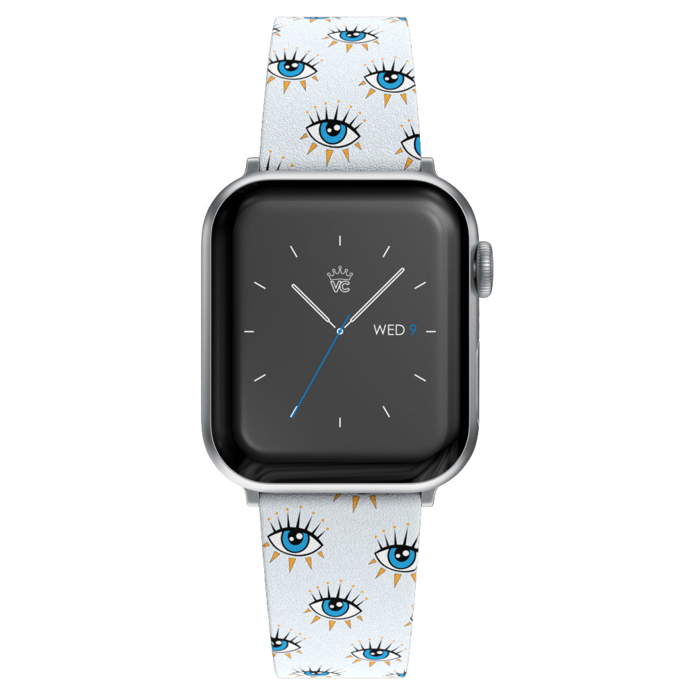 Evil Eye Apple Watch Band for Women & Men - Stylish & Protective Bracelet Strap for Apple Watch Series 8/7/6/5/4/3/SE - Perfect for Yoga, Workout, Gym & Everyday Wear