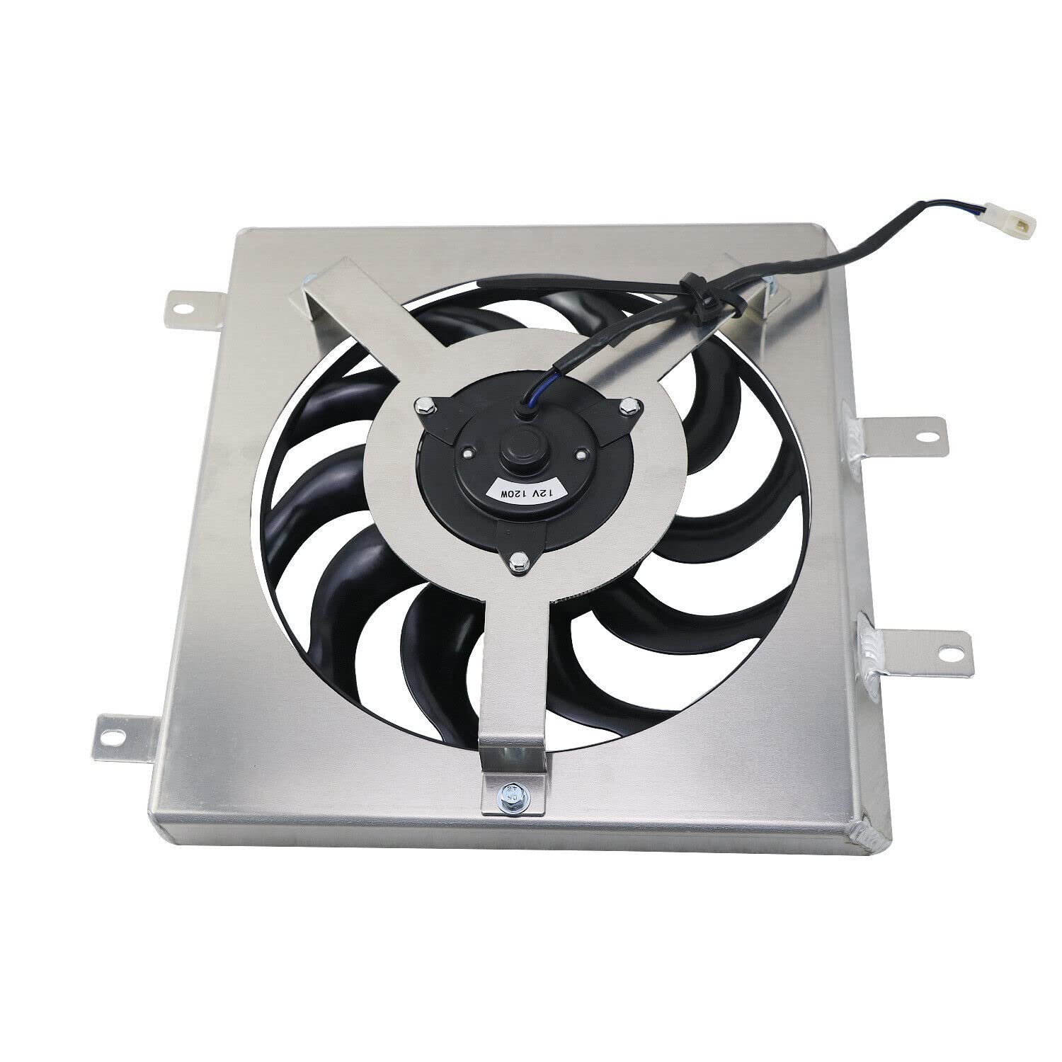 Alloyworks Aluminum Radiator Fan Shroud with Relay Kit for 1991-2002 Honda Civic Del Sol & Integra - High Performance Cooling Upgrade for Street Racing & Daily Driving