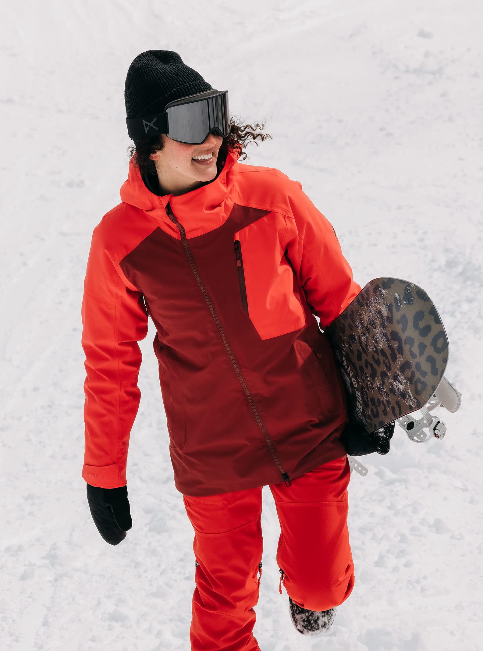Burton Standard Pyne 2L Jacket for Men & Women - Waterproof Windbreaker with Breathable Technology in Sun Dried Tomato/Tomato Color - Perfect for Hiking, Skiing & Outdoor Adventures