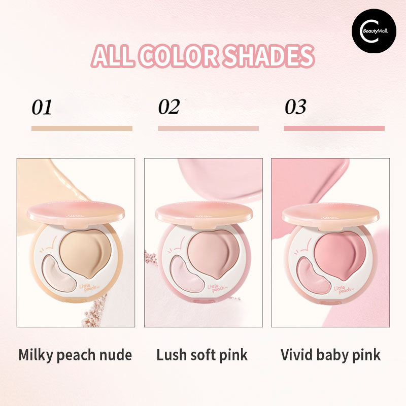 Little Ondine Peach Highlighter Duo - Natural Glow Makeup Set for Cheeks & Eyes | Perfect for Everyday Wear & Special Occasions