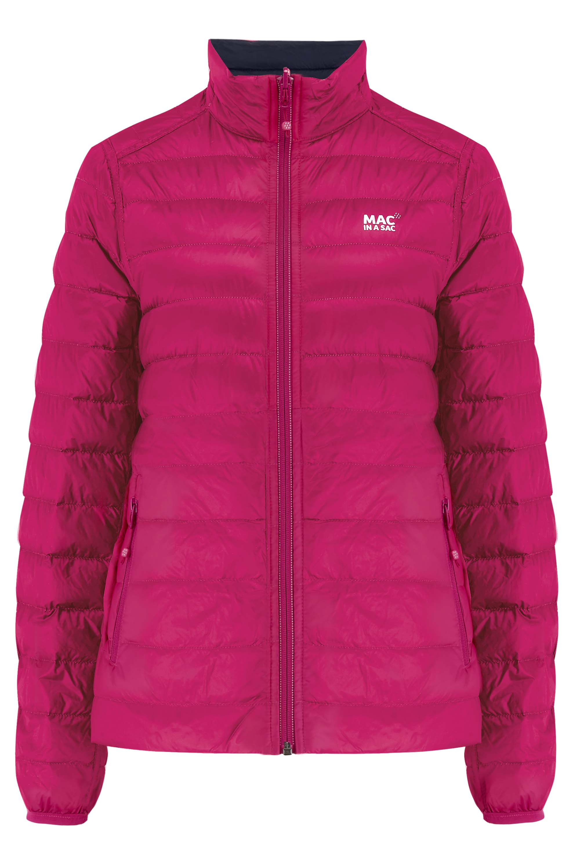 Mac In A Sac Polar2 Down Reversible Women's Jacket - Fuchsia/Navy - Lightweight Warm Winter Coat for Outdoor Activities & Travel