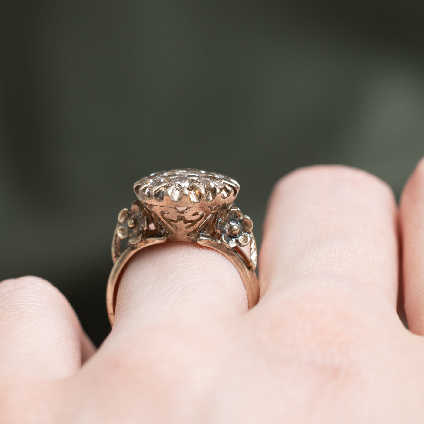 1.00ctw Diamond Cluster Cocktail Ring for Women - Size 6.25 | Elegant Statement Jewelry for Parties, Weddings & Special Occasions