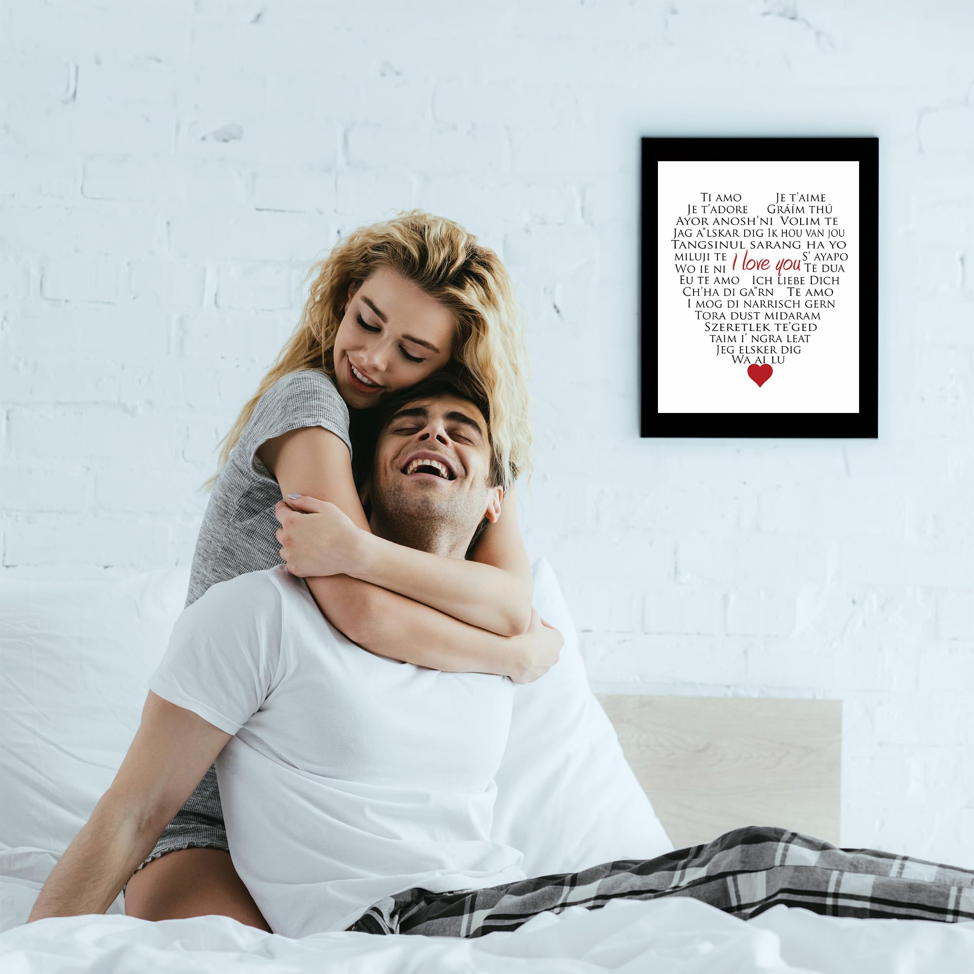 Global Love Languages Wall Art Print - Inspirational Spiritual Home Decor for Bedroom & Office - Romantic Gift for Partner, Newlywed, Spouse - Unframed 8x10 Inch - Perfect for Valentine's Day, Anniversary & Wedding Decor