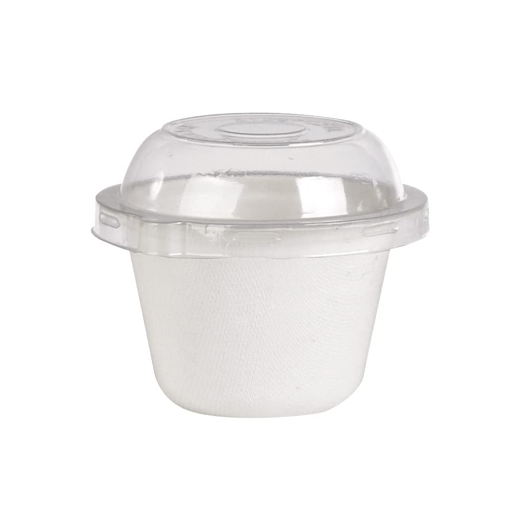 Eco-Friendly Mini Sugarcane Disposable Coffee Cups - 4.7 oz (2.9