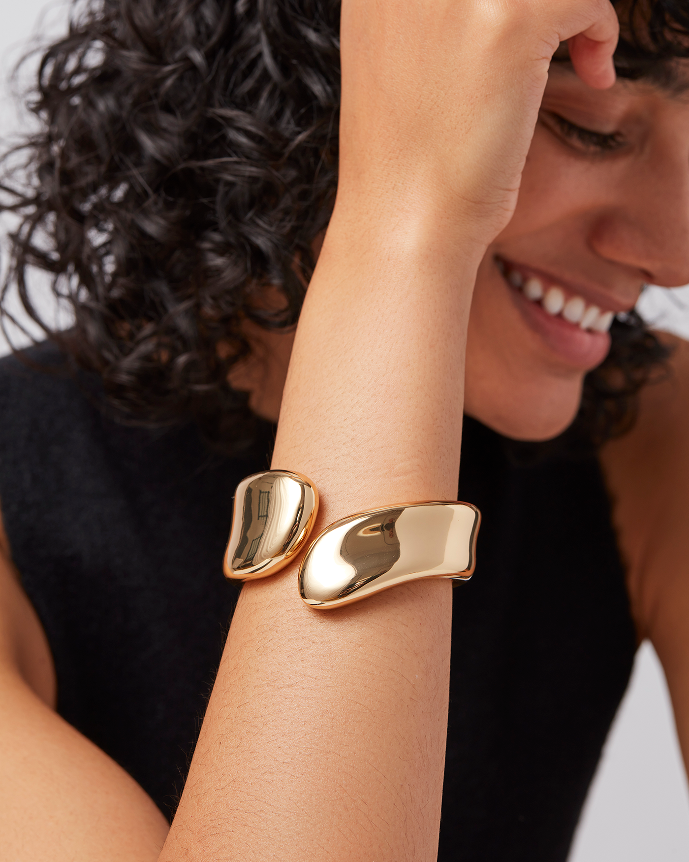 Solene Gold Cuff Bracelet - Elegant & Stylish Jewelry for Women, Perfect for Parties, Weddings & Everyday Wear