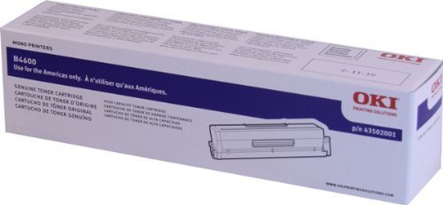 Original Oki OEM Toner Cartridge 43502001 - High Yield Mono Laser Printer Supplies for Office & Home Printing | Compatible with Oki Laser Printers