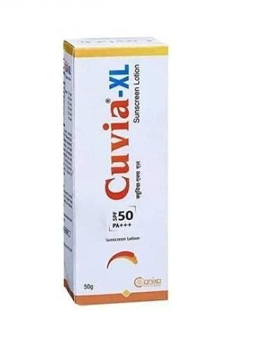 Cuvia XL Sunscreen Lotion SPF 50 PA+++ - Non-Greasy, Broad Spectrum UVA/UVB Protection for All Skin Types (50g) - Perfect for Daily Use, Outdoor Activities & Beach Trips