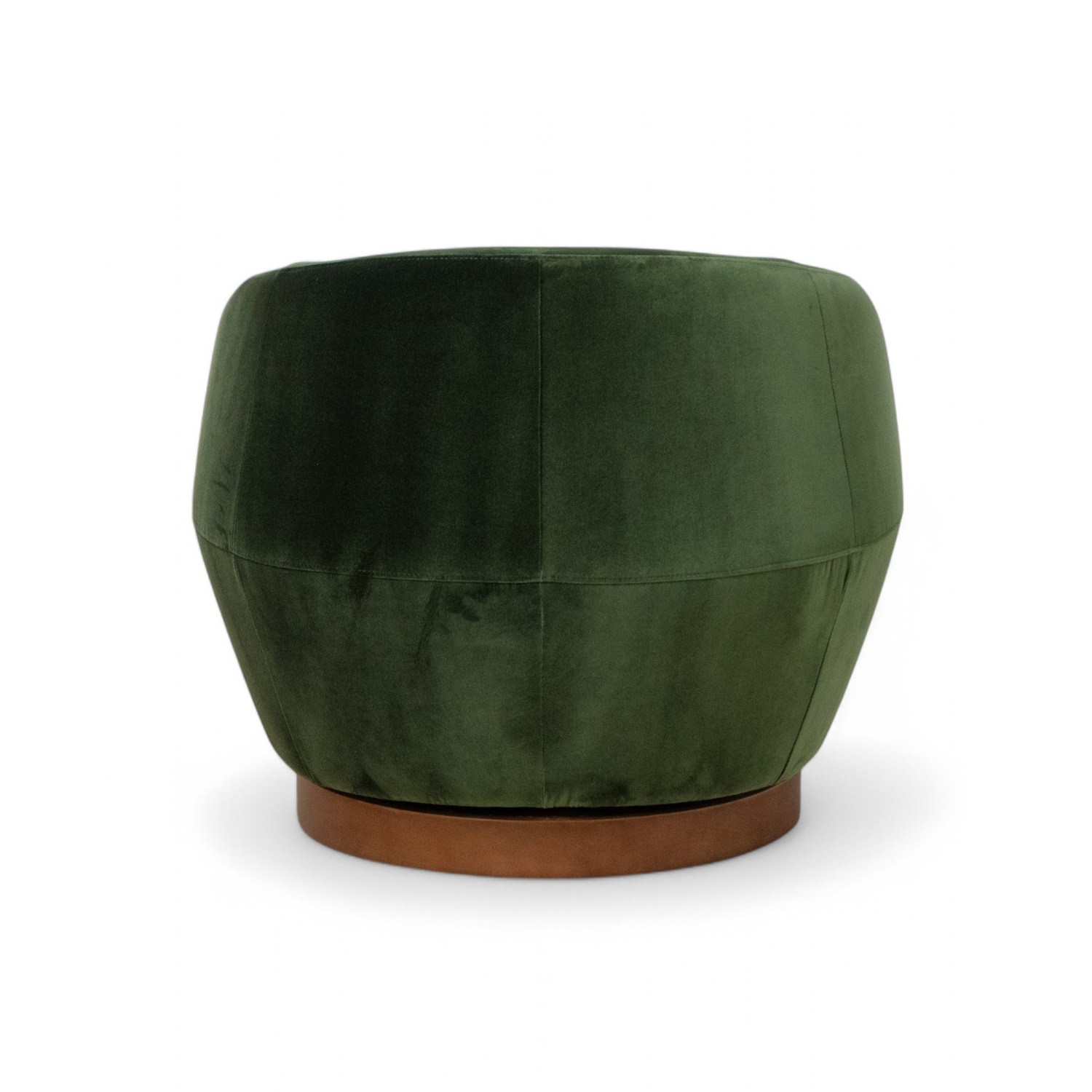 Swivel Lounge Chair - Mili Green Velvet Upholstered Modern Accent Chair for Living Room, Bedroom, or Office - 360 Degree Rotating Comfortable Seating with Ottoman Option