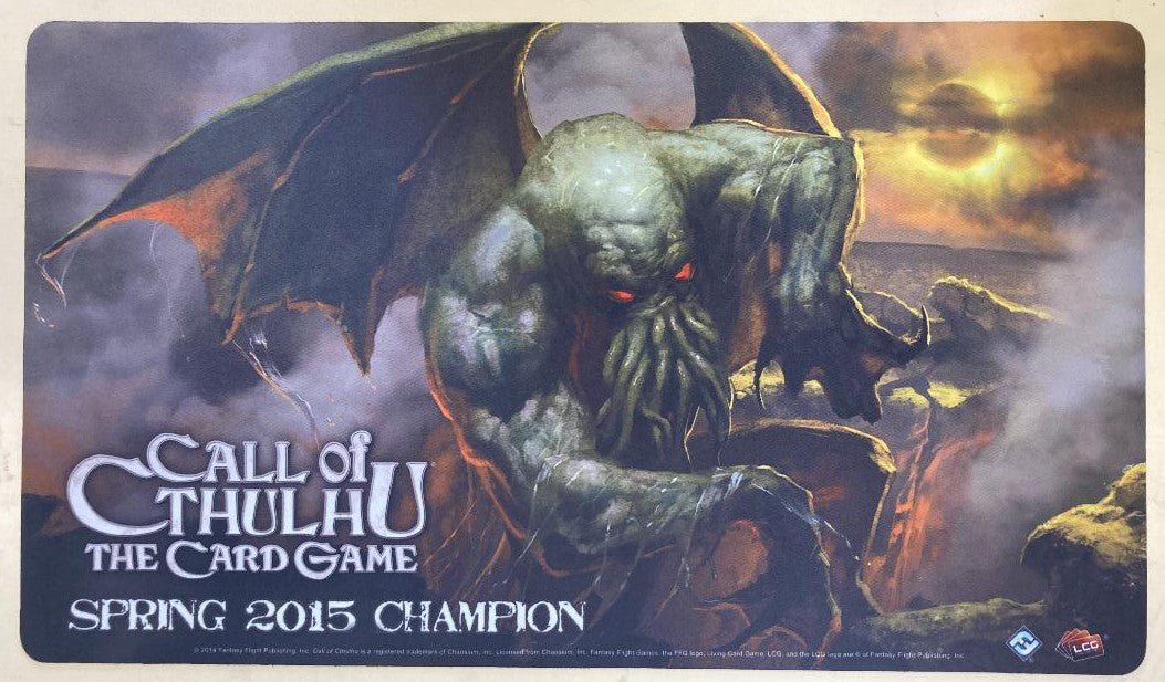 Call of Cthulhu The Card Game Spring 2015 Champion Playmat - Premium Gaming Mat for Collectible Card Game Tournaments & Tabletop RPG Sessions