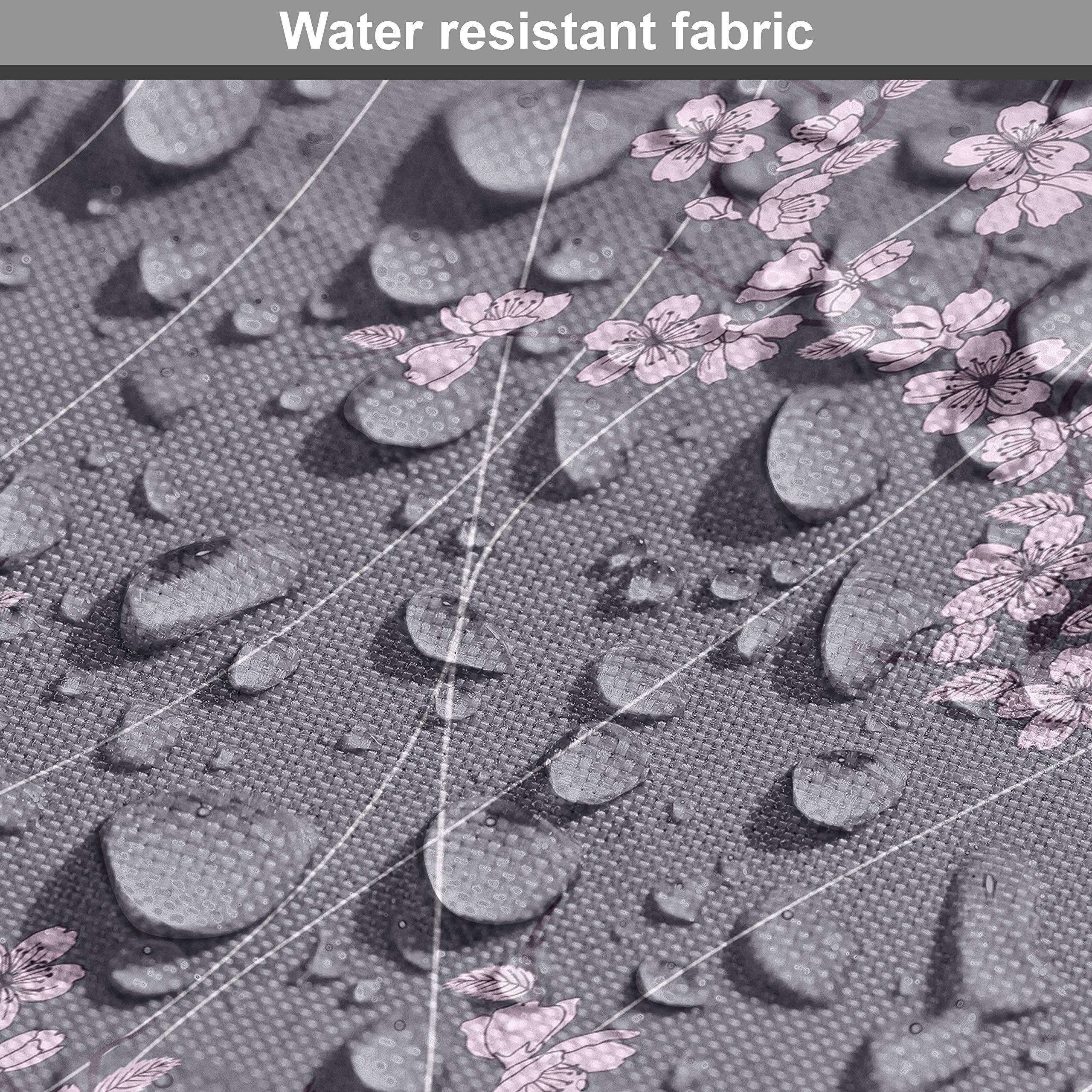 Ambesonne Floral Fabric by The Yard - Japanese Sakura Cherry Blossom Branches Modern Oriental Print, Taupe & Pale Pink Decorative Upholstery Fabric for Sofa, Curtains, Pillows & Home Decor | Perfect for Spring Home Accents & DIY Craft Projects