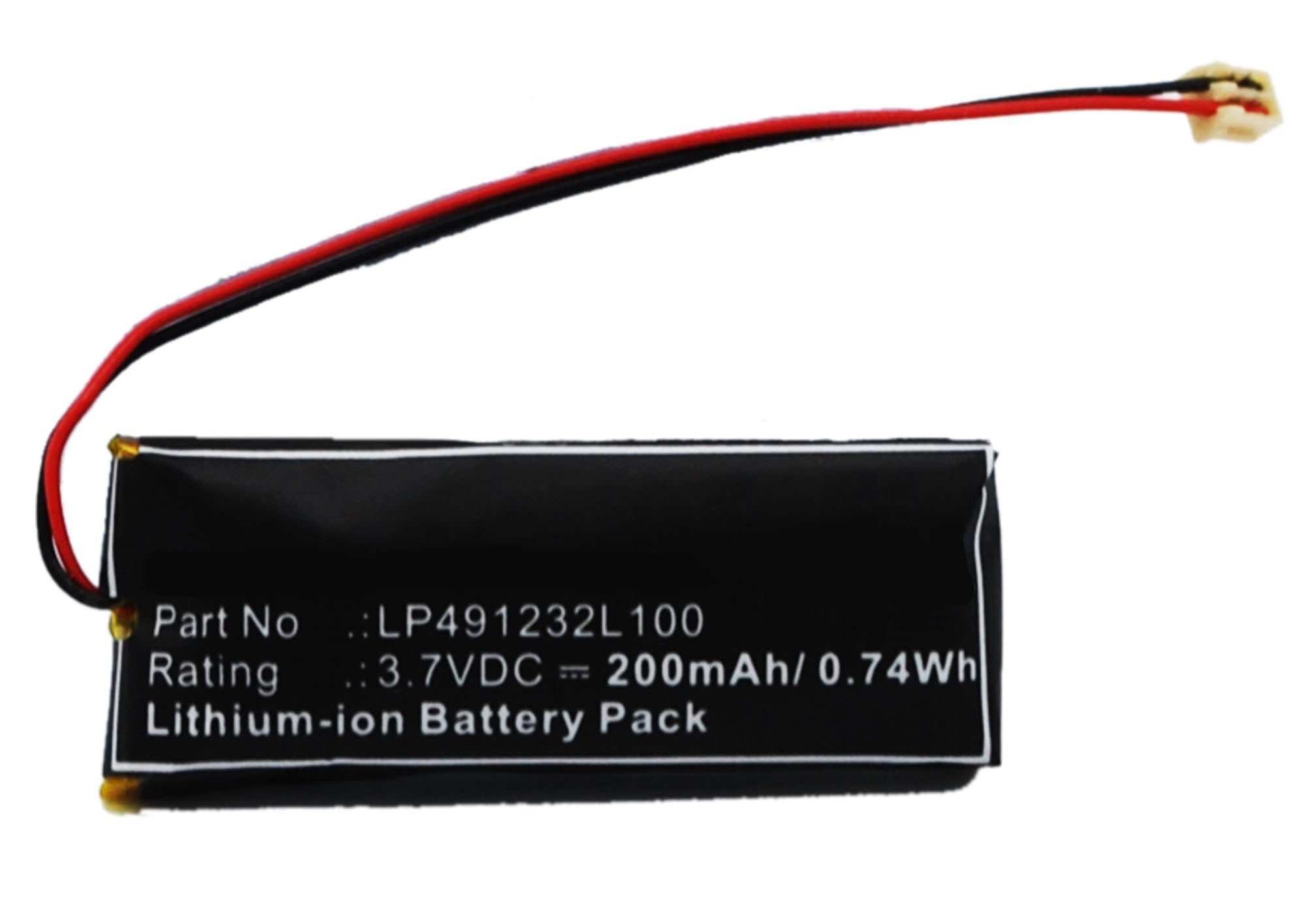 Synergy Digital Wireless Headset Battery Replacement for Sony PSP-N270G Headset - 3.7V 200mAh Li-Polymer High Capacity Battery (Compatible with Sony LP491232L100) - Perfect for Gaming, Travel & Wireless Audio