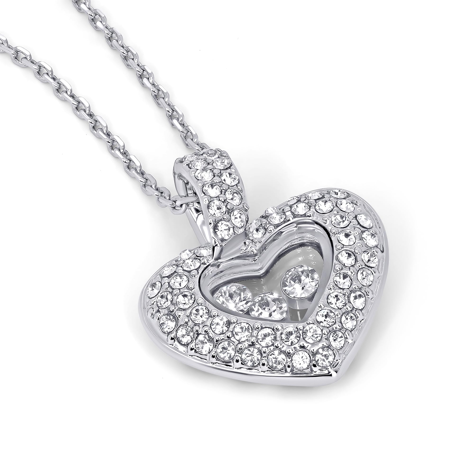 TRYNDI Romantic Heart Necklace for Women - Elegant Jewelry Gift for Wife, Girlfriend, Mom on Christmas, Anniversary, Birthday | Perfect for Date Nights, Valentine's Day & Special Occasions