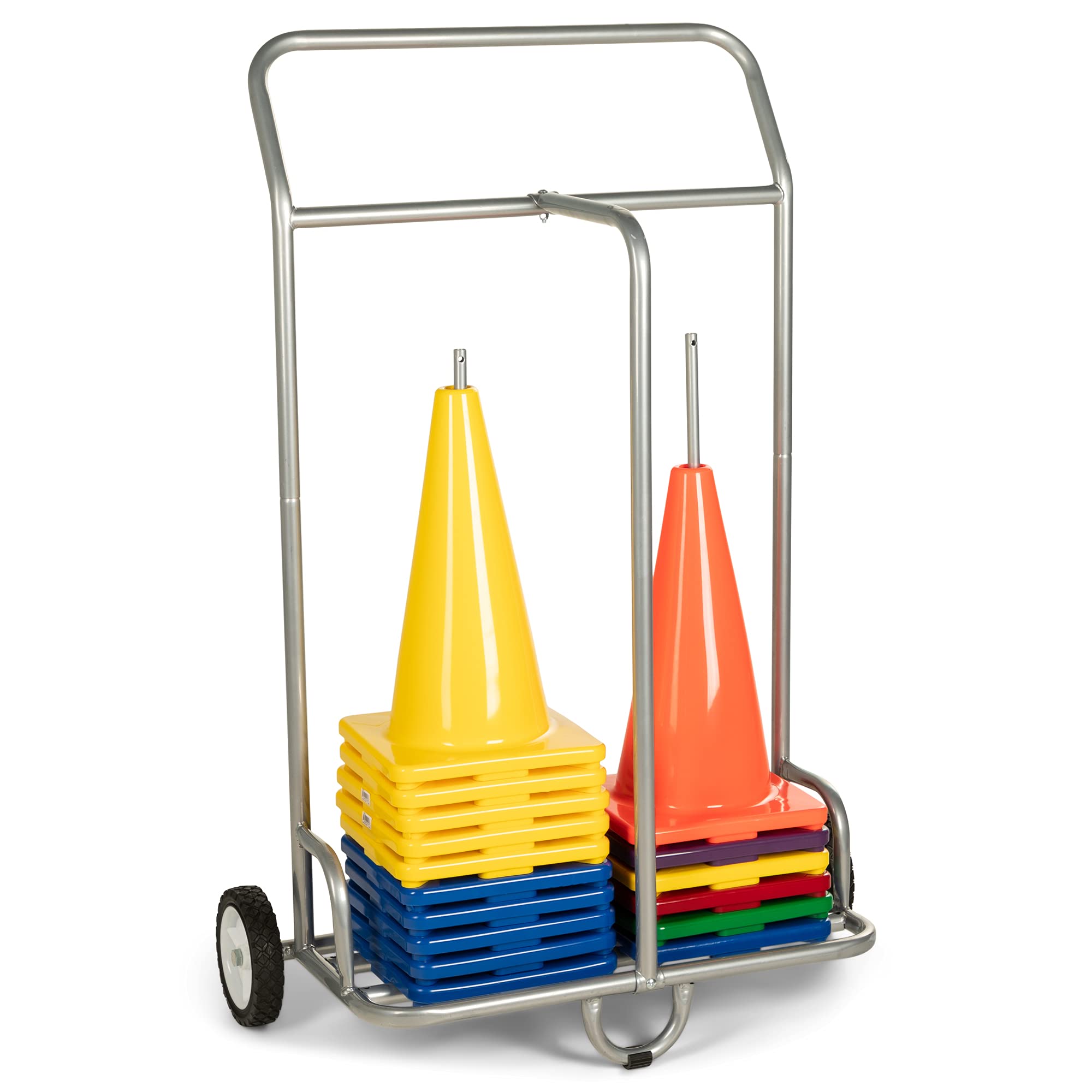 Champion Sports Cone Cart - Portable Soccer Cones Holder for Training, Practice & Drills - Perfect for Football, Basketball & Coaching Equipment Storage - Durable & Lightweight for Outdoor Sports Use