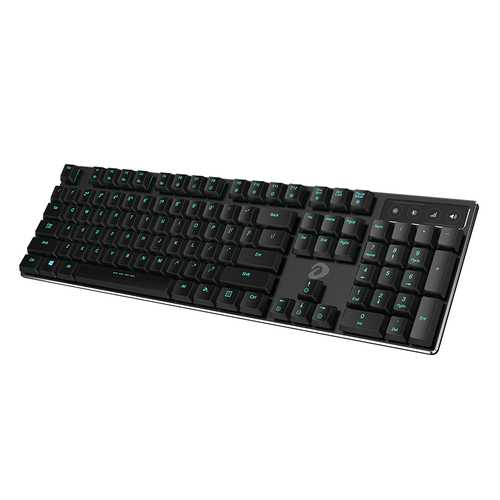 Dareu EK820 Ultra Thin 104-Key LED Backlit Mechanical Gaming Keyboard with Blue/Red Switches - Perfect for PC Gaming, Typing & Office Work