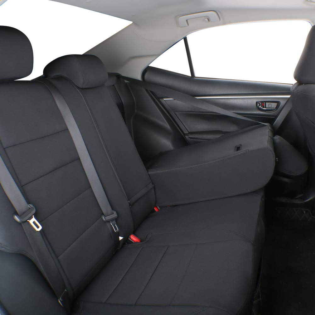 EKR Renegade 2015-2023 Custom Fit Car Seat Covers Full Set - Waterproof Neoprene Leather Seat Protector for Jeep Renegade - Black Car Seat Cushion | Perfect for Off-Roading, Daily Commute & Interior Protection