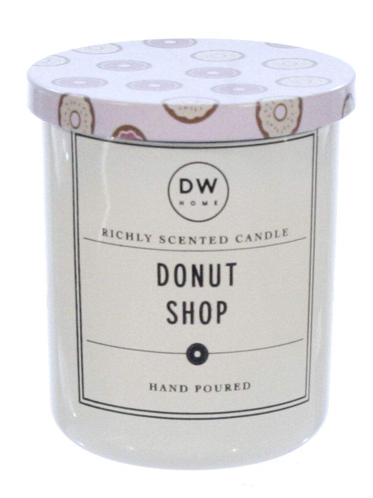 DW Home Donut Shop Scented Candle - 4oz Travel Size Soy Wax Candle with Sweet Bakery Aroma - Perfect for Home, Office & Gift Giving