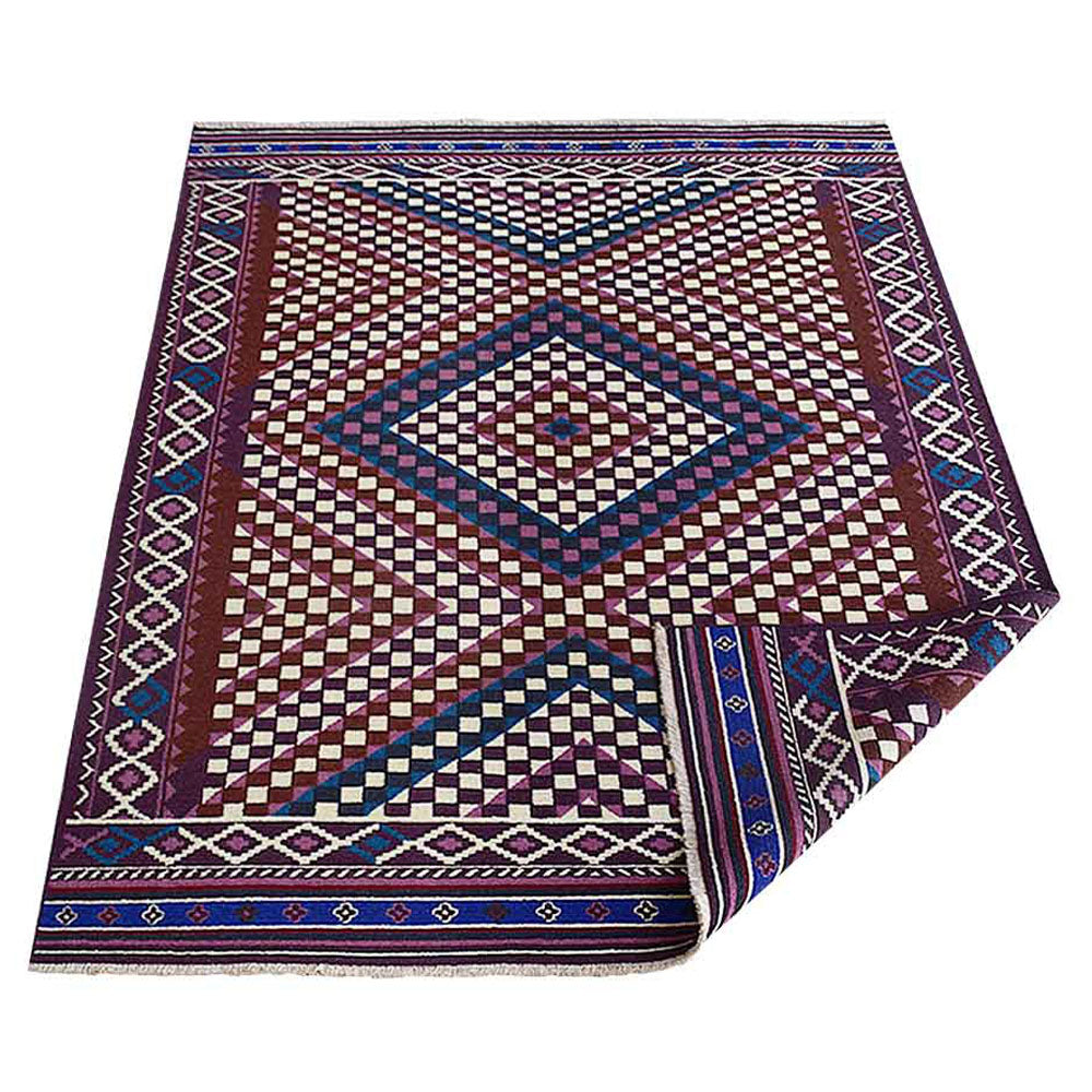 CelestialCascade Hand Knotted Wool Rug - Bohemian Style Area Rug for Living Room, Bedroom & Nursery - Soft & Durable Home Decor
