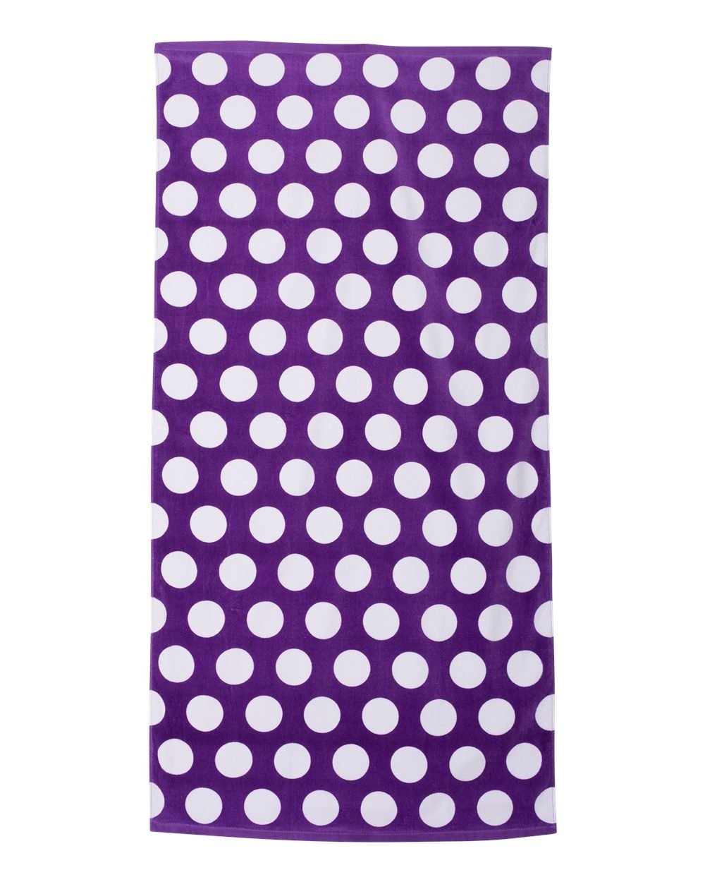 Carmel Towel Company Classic Beach Towel - Oversized, Purple Polka Dot Design - Soft, Absorbent & Quick-Drying for Pool, Beach & Travel