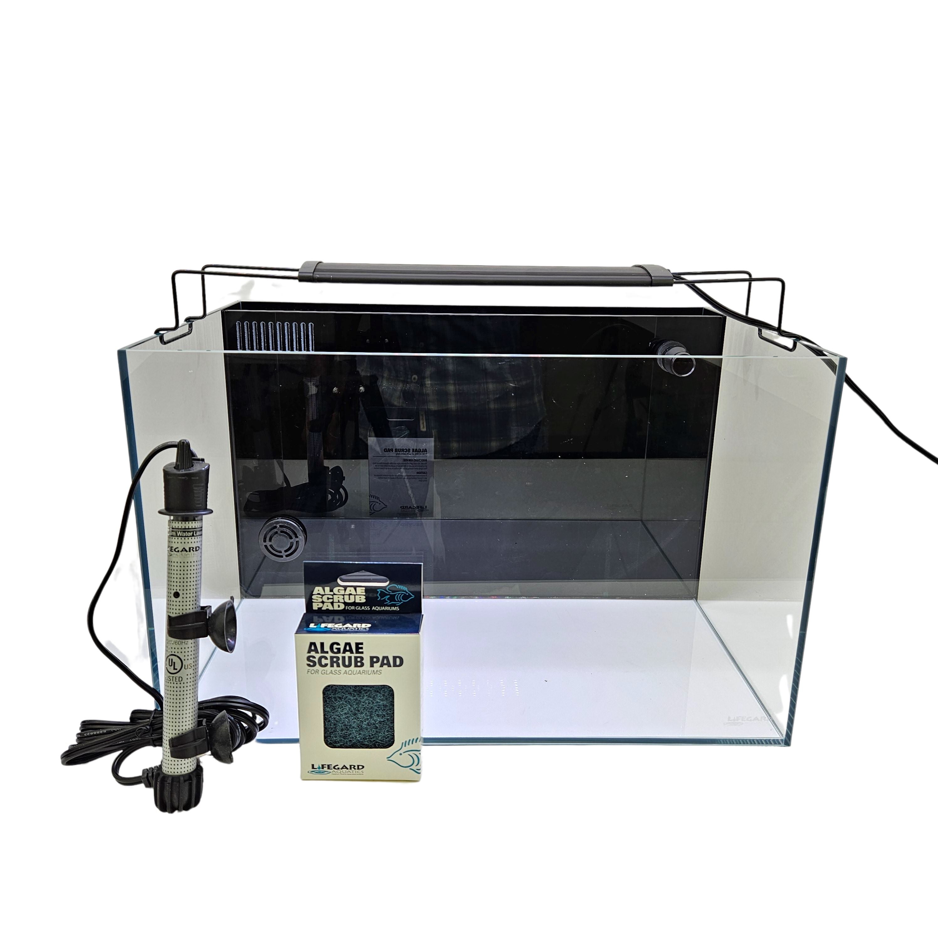 Lifegard Aquatics 10 Gallon Crystal Clear Glass Aquarium Tank - Perfect for Home, Office, or Classroom Fish Keeping