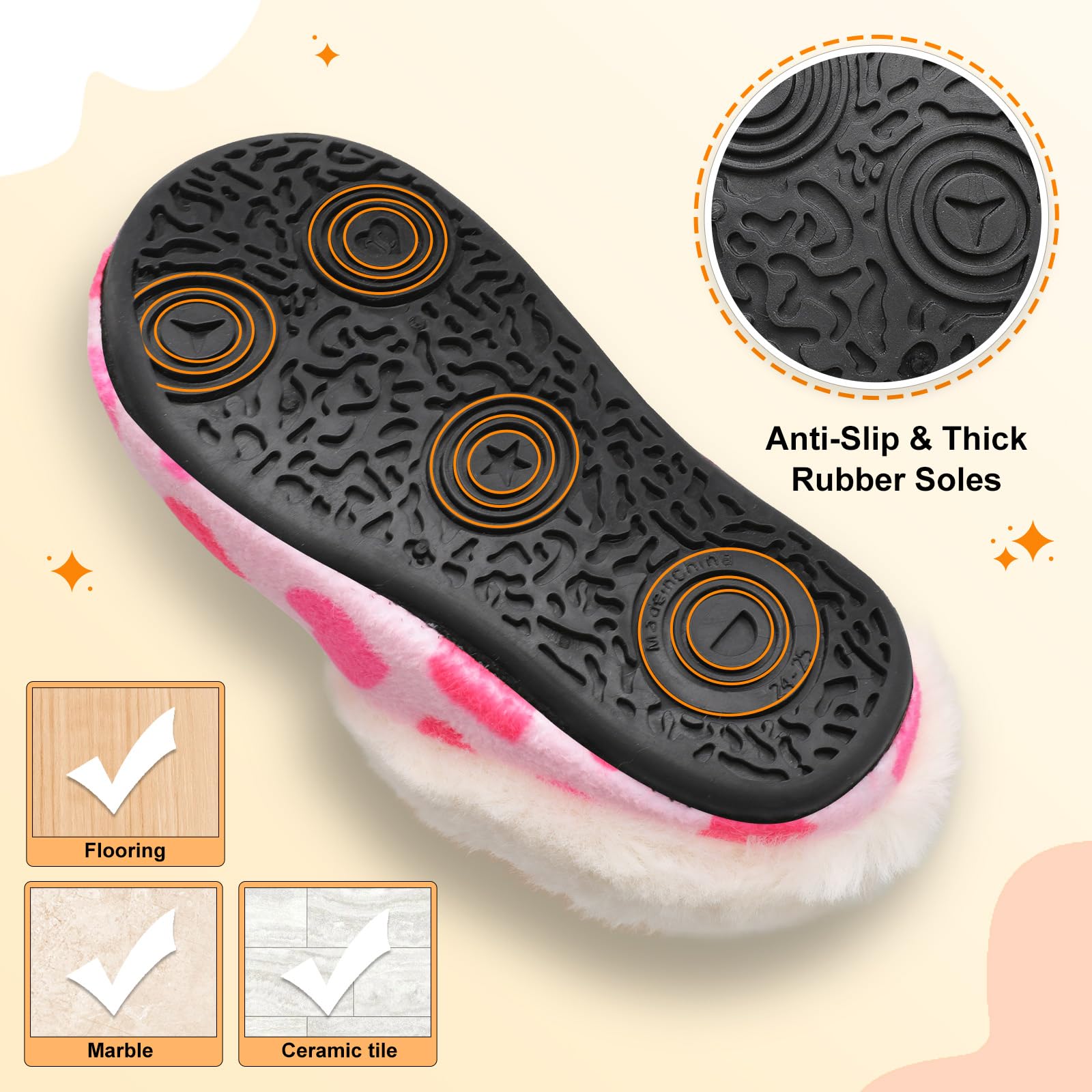 FEETCITY Toddler Slippers for Kids - Lightweight Warm House Shoes for Indoor Play & Comfort