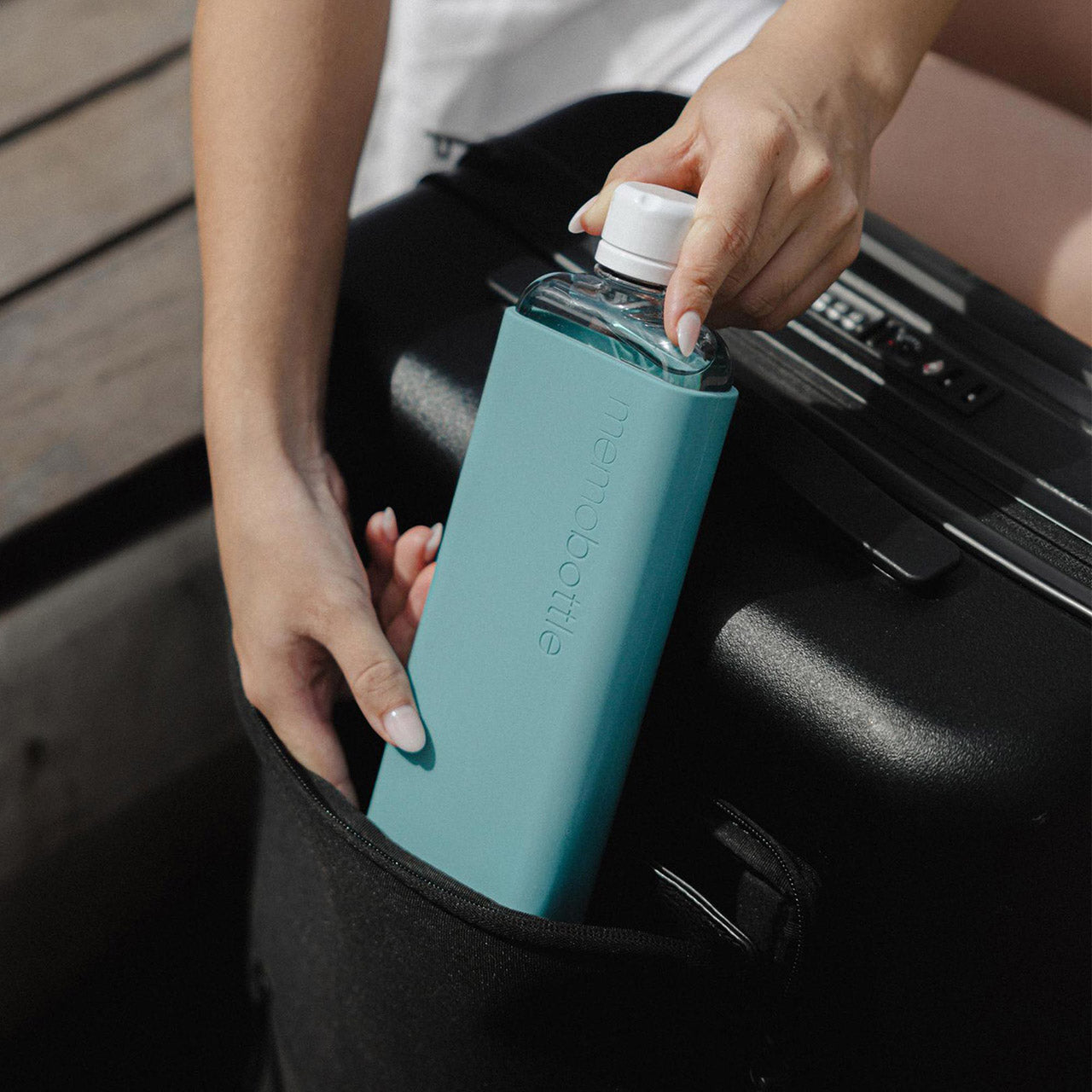 Slim Water Bottle Silicone Sleeve Cover - Leak Proof & Non-Slip Grip for Gym, Hiking, Travel & Everyday Use