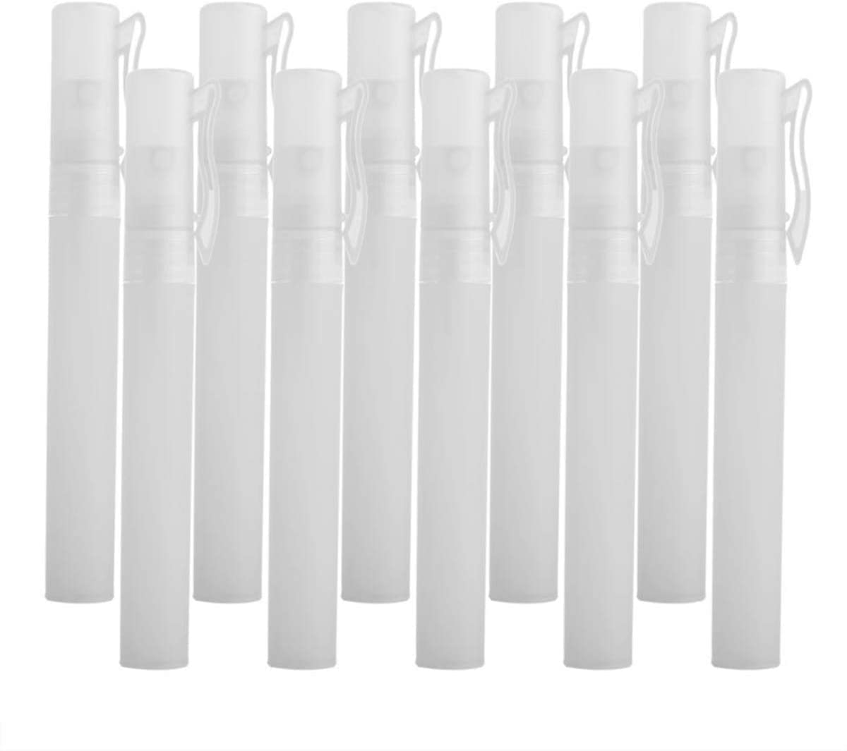 Symbah 15ml Mini Spray Bottles (Pack of 5) - Refillable Empty Plastic Travel Bottles with Fine Mist Nozzle & Secure Lids - Perfect for Essential Oils, Perfume, Skincare, Hand Sanitizer - Great for Home, Travel, Gym & DIY Beauty Projects