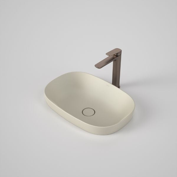 Caroma Contura II 530mm Inset Bathroom Basin - Matte Clay Finish | Modern Sink for Vanity & Powder Room | Durable Ceramic Design for Home & Commercial Use