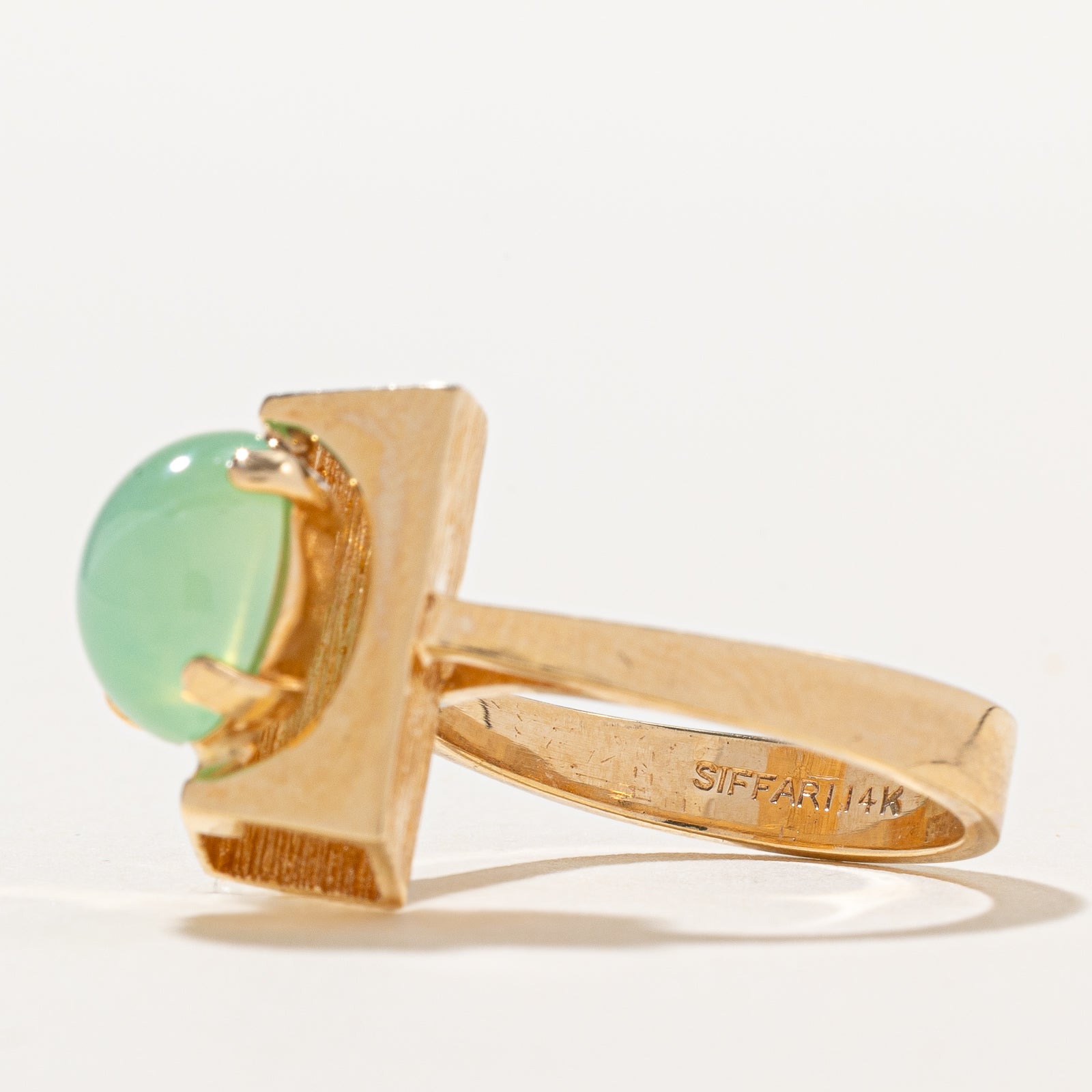 2.40ct Green Synthetic Star Sapphire Abstract Ring - Size 4.75 | Elegant Statement Jewelry for Women | Perfect for Weddings, Parties & Special Occasions