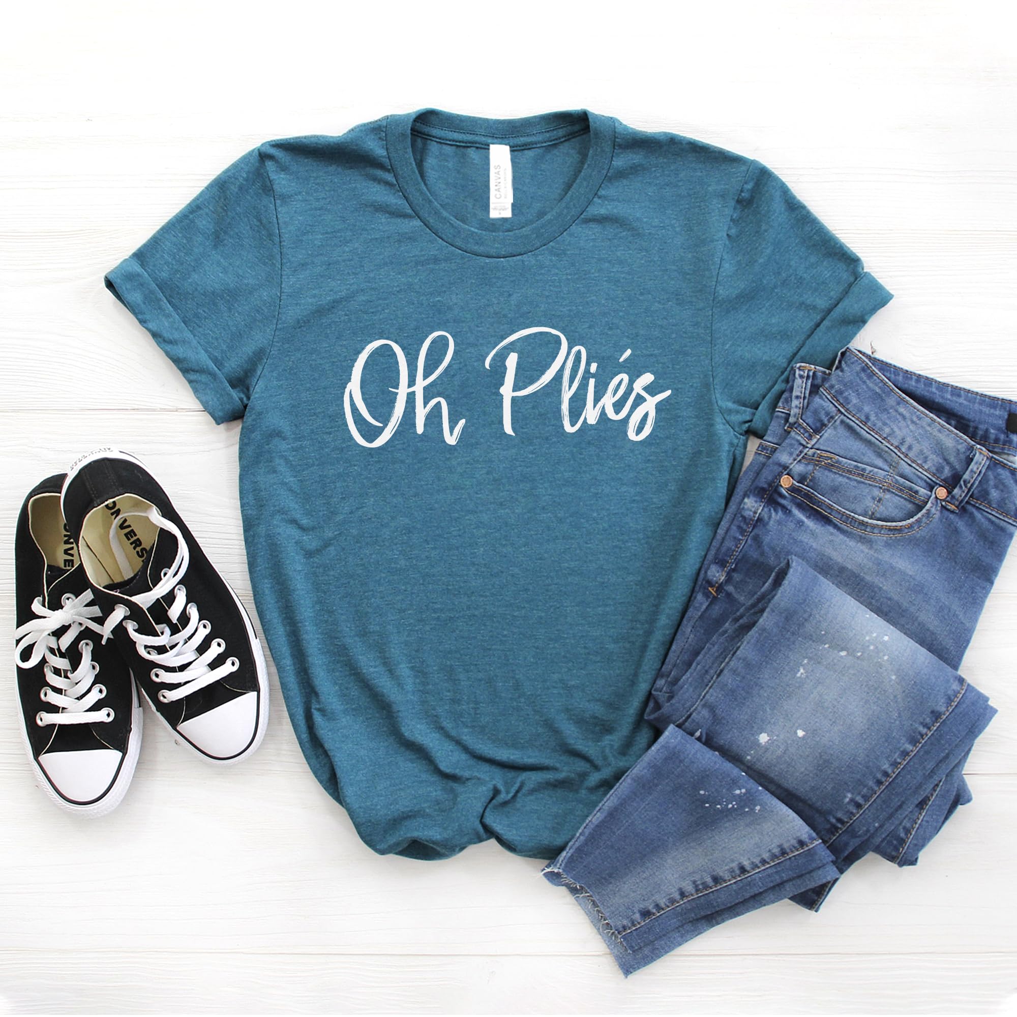 Ballet Shirt for Dancers - Softstyle Unisex T-Shirt with 'Oh Plies' Print - Perfect Dance Gift for Ballerinas & Dance Enthusiasts - Ideal for Dance Classes, Performances & Casual Wear