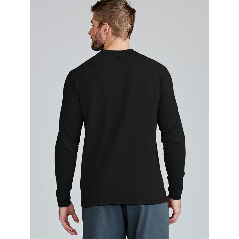Tasc Carrollton Long Sleeve T-Shirt for Men & Women | Soft Cotton Crewneck Shirt in Black | Perfect for Casual Wear, Layering & Outdoor Activities